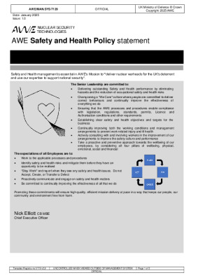 AWE Safety and Health Policy